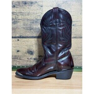 Rare-Laredo Custom Men's 8 Black Cherry #4216 Cowboy Western Leather Boots